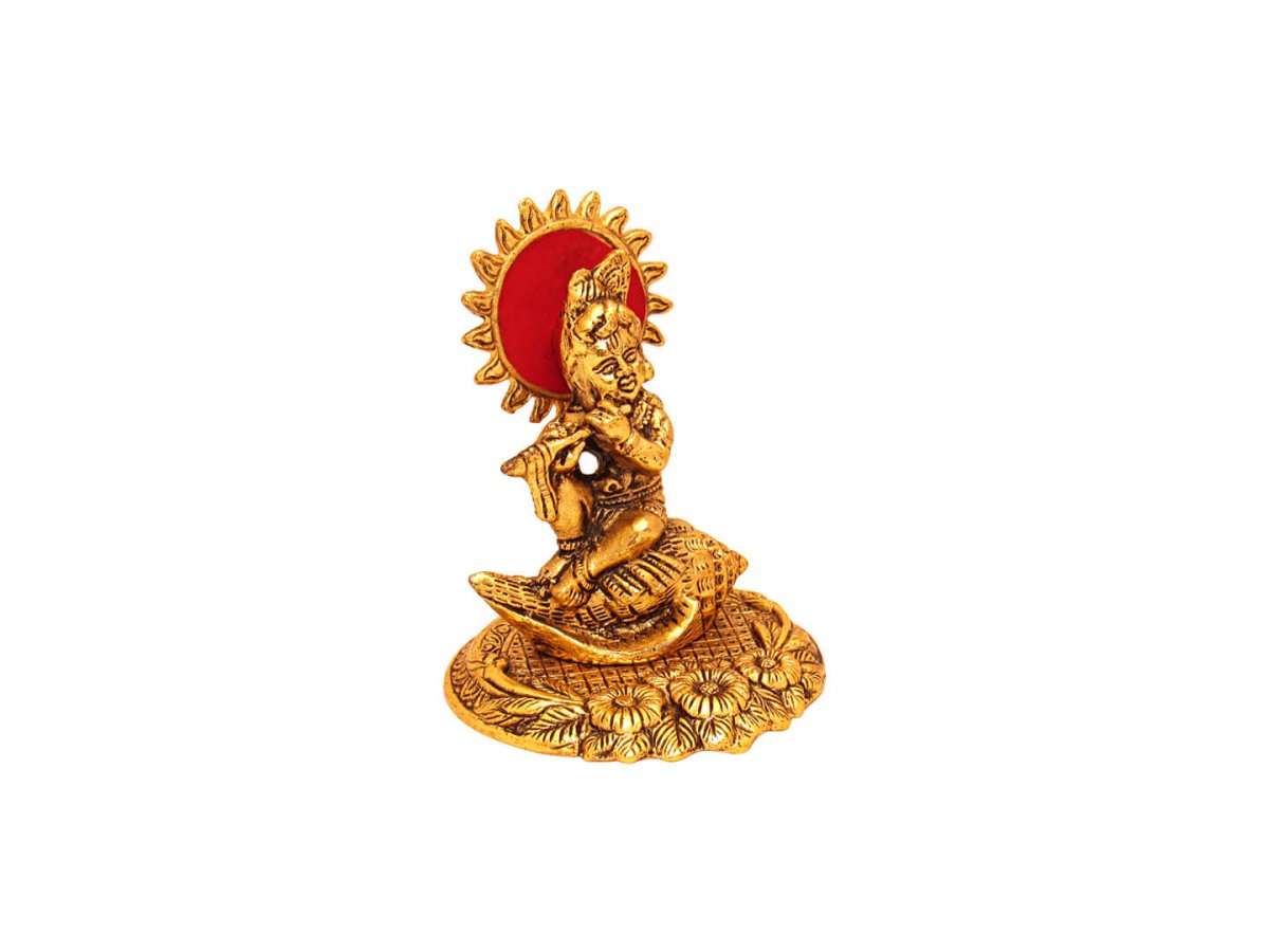 White metal Krishna idol, bal gopal idol for home, bal gopal brass idol, bal gopal Krishna idol, Krishna brass statue