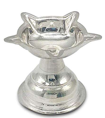 Pure silver diya, pure silver diya for pooja, pure silver diya set, pure silver diya stand, silver diya lamp, pure silver pooja items for gift, silver items for pooja room Silver Diyas for Pooja Silver Lamps for Gifting silver gift items silver items silver gift items for marriage silver gift items for house warming silver gift articles